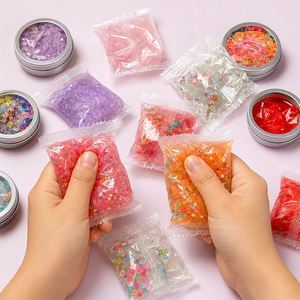 Mini <b>Clear</b> Slime Putty Toy Crystal <b>Jelly</b> Stretchy Non Sticky Kids School Prize Bulk Supplier Can Display Channel - Product Image 2