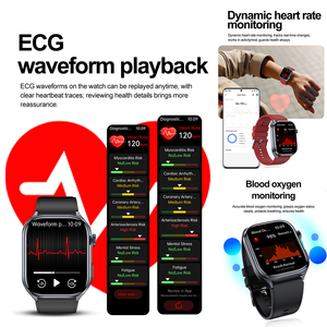 Orologio Sanitario ECG all'Ingrosso con Monitoraggio di Frequenza Cardiaca e Ossigeno nel Sangue, Risposta a Domande Intelligente con AI GPT, Smartwatch Android da Uomo - Product Image 4
