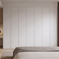 Armoire moderne en bois massif de 8 pieds Foshan Baomai, sur mesure, directement de l'usine, dressing intégré, lit tatami, surface gaufrée résistante à l'humidité