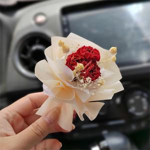 Mini flores secas Gypsophila Bouquet Perfume para coche Aire acondicionado Salida de aire Perfume con flores Ambientador para coche - Product Image 3