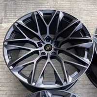 Rines Forjados Yufei de 18, 19, 20 y 21 Pulgadas |   Compatible con Audi A7 |   Rueda de 5 radios con diseño de rejilla, cóncava profunda, negro mate, 6061-T6