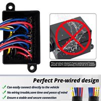 Kit de Caja de Fusibles y Relés Precableada de 12V y 9 Vías con 3 Relés de 4 Pines de 40A y 9 Fusibles ATC/ATO para Autocaravanas y Casas Rodantes