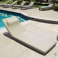 Chaise longue d'extérieur sur mesure, mobilier de patio, coussin de siège, chaise longue, canapé de sol, oreillers lombaires, imperméable et ignifuge