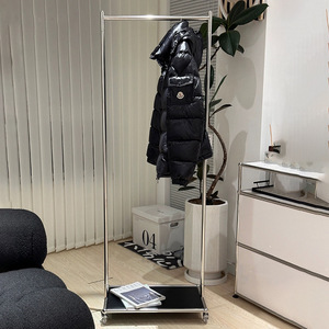 <span class=keywords><strong>Perchero</strong></span> de segunda mano de acero inoxidable, de lujo ligero, multifuncional, móvil, de pie, para ropa, para guardar ropa por la noche - Product Image 2