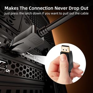 Adaptador SYONG <span class=keywords><strong>DisplayPort</strong></span> a <span class=keywords><strong>HDMI</strong></span> 1080P, Convertidor de Cable Unidireccional <span class=keywords><strong>DisplayPort</strong></span> a <span class=keywords><strong>HDMI</strong></span>, Macho a Hembra, para Computadora, Laptop, TV - Product Image 4