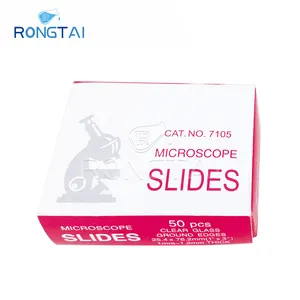 RONGTAI Slides Para Biologia Lab Fabricantes Slide De Vidro De Esfregaço China 7105 7107 7109 Patologia Oral Preparado Microscópio Slides