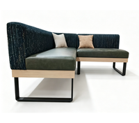OEM Anpassbare Komplettlösung Leder-Samt 2 Jahre Garantie 4-5 Sterne Modernes L-förmiges Sofa für Hotelzimmer & Villa