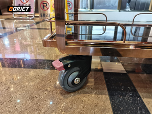 Hotel de cinco estrellas Carro de mano de metal Carro de comedor de metal Fiesta Boda Comedor Carro de licor Carro de bebidas - Product Image 6