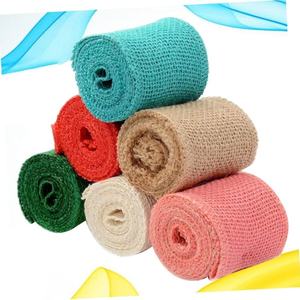 Ruban <span class=keywords><strong>en</strong></span> dentelle <span class=keywords><strong>de</strong></span> <span class=keywords><strong>jute</strong></span> multicolores décoratif <span class=keywords><strong>de</strong></span> 2,36 pouces, 2,18 yards, pour couronne <span class=keywords><strong>de</strong></span> Noël, arbre, cadeau, décoration DIY, rubans <span class=keywords><strong>en</strong></span> <span class=keywords><strong>jute</strong></span> - Product Image 2