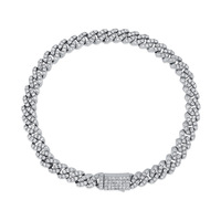 Nouvel Arrivage Transfrontalier 6MM Bracelet Chaîne Cubaine à Fermoir à Ressort Style Hip-hop Européen et Américain, Accessoires Tendance pour Hommes, Anniversaire