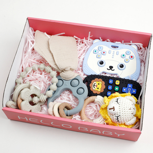 Juguete Sensorial <span class=keywords><strong>Mordedor</strong></span> de Madera Personalizado, Libre de BPA, para Autismo, Sonajero de Silicona con Forma de Animal, Juguetes de Dentición para Bebés, Set de Regalo - Product Image 1