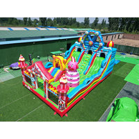 Château gonflable commercial géant, structure de jeu gonflable de carnaval, équipement d'amusement gonflable pas cher pour enfants