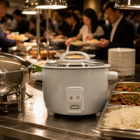 Cuiseur à riz commercial avec cuve intérieure antiadhésive ou en aluminium en option pour restaurant et cantine