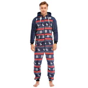<strong>Men</strong> Warm Teddy Fleece <strong>Onesie</strong> Sleep Adult Sleepwear One Piece Pyjamas Male Jumpsuits Hooded <strong>Onesie</strong> - Product Image 2