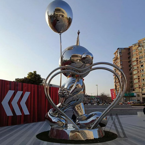 Escultura Urbana Personalizada de <span class=keywords><strong>Acero</strong></span> <span class=keywords><strong>Inoxidable</strong></span> 304/316 <span class=keywords><strong>con</strong></span> Acabado Espejo, Figura Pop Art, para Paisajes Comerciales y Plazas - Product Image 1