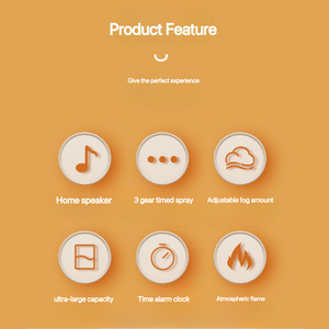 Tiếng ồn Trắng ngọn lửa tạo độ ẩm với điều khiển từ xa cho loa đồng hồ báo thức cạnh giường ngủ ánh sáng ban đêm cho bé - Product Image 6