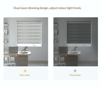 Stantede Voilage Électrique Zebra pour Chambre, Salle de Bain et Cuisine - Occultant la Lumière, Compatible Mi Home