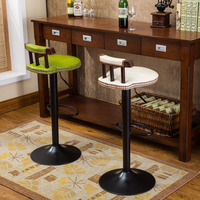 Chaise de bar pivotante en bois massif, tabouret haut moderne et simple, chaise de bar créative avec dossier pour la maison ou le comptoir.