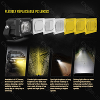 Phare LED combiné 2 pouces 20W à faisceau combiné (longue portée et large faisceau) pour 4x4, camion, VTT, moto, tout-terrain