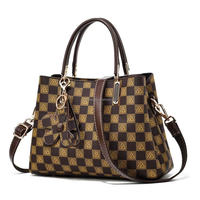 Sac fourre-tout classique imprimé pour femme, grande capacité, avec porte-clés floral, sac bandoulière en cuir PU, sacs à main pour femmes