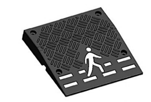 रोडसुरक्षित 500x500x75 मिमी पीले और काले टिकाऊ रबर रेड्यूसर रैंप ड्राइववे, बिक्री गति बंप के लिए भारी - Product Image 4