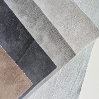 Tissu en similicuir PU suédé 210g, résistant aux taches, motif gaufré, support tissé, pour revêtement de canapé, mobilier et textile de maison HONGDELI
