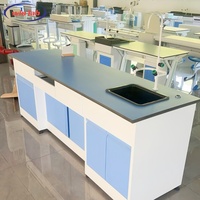Meubles de laboratoire, banc de laboratoire scientifique personnalisé, tout en acier, design moderne, résistant à la corrosion, utilisation scolaire et hospitalière