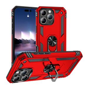 适用于iPhone 16 15 14 13pro Max手机外壳，带磁性车载金属环支架，适用于所有类型的手机外壳 - Product Image 1