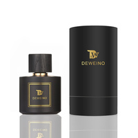 Flacon de Parfum Unique 30ML 50ML en Verre Rond Noir 100ML avec Emballage et Bouchon Noir et Bois