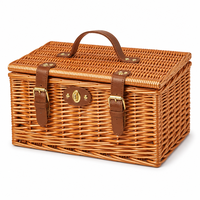 Panier de pique-nique en osier fait main, nouveau design, multifonctionnel, durable, idée cadeau parfaite, produit très demandé