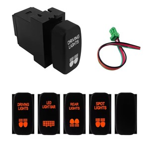 Interrupteur à <span class=keywords><strong>bouton</strong></span>-poussoir pour voiture 12V avec LED orange pour Mitsubishi ASX Triton Pajero Eclipse Gallant V73 V93 Lancer Outlander ASX L200 - Product Image 2