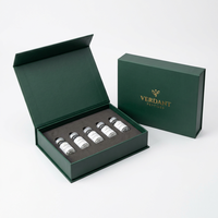 Boîte en carton rigide vert foncé personnalisée avec couvercle et base, emballage rectangulaire en carton avec mousse découpée, conteneur de rangement et présentoir