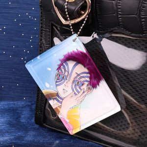 Porte-clés en acrylique personnalisé, créatif, écologique, léger, motif dessin animé, effet sable mouvant - Product Image 1