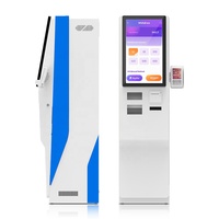 Cajero Automático de Pie con Diseño Libre USW, Máquina de Cambio de Divisas Automática para Interiores con Pantalla Táctil de 23.6 Pulgadas para Lavandería