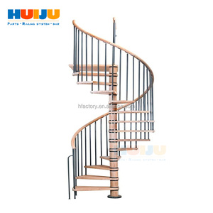Scala a Chiocciola Personalizzata HJ per Esterni, Antiscivolo, Antiruggine, in Acciaio al Carbonio Zincato, con Colonna Centrale - Product Image 3