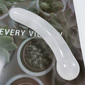 Büyük yapay değnek doğal el oyma gül kuvars kristal yapay penis kadın seksi için - Product Image 5