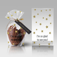 Sac de collation en plastique transparent de Noël nouveau produit alimentaire avec impression de gravure pour bonbons Biscuit autres collations