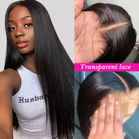Vente en gros de perruques 100% naturelles, perruques en cheveux vierges lisses en soie, perruques à dentelle frontale, perruques en cheveux humains pour femmes noires