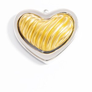 จี้รูปหัวใจไทเทเนียมสตีล อุปกรณ์ทำเครื่องประดับ DIY สำหรับทุกเพศ ใส่ได้ทุกวัน สไตล์ INS ระดับไฮเอนด์ สีเงิน สีทอง - Product Image 2