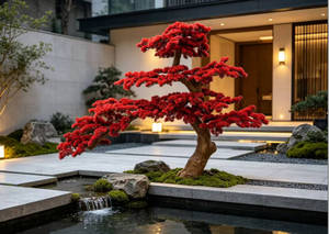 Albero Artificiale - Pino Accogliente, Nuovo Stile Cinese per Esposizione in Hotel, Decorazioni con Piante Verdi per Scale e Interni - Product Image 4