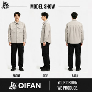 Custom Flaps Hip Patch Pockets Lapel Collar Blend <strong>Linen</strong> <strong>Jacket</strong> for <strong>Men</strong> - Product Image 4