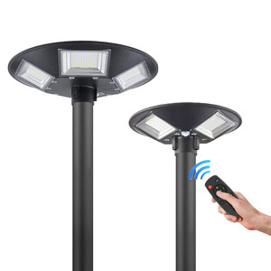 Projecteur <span class=keywords><strong>solaire</strong></span> LED UFO extérieur étanche IP65 à 3 têtes rondes en ABS, tout-en-un, <span class=keywords><strong>avec</strong></span> télécommande et détecteur <span class=keywords><strong>de</strong></span> <span class=keywords><strong>mouvement</strong></span> - Product Image 2