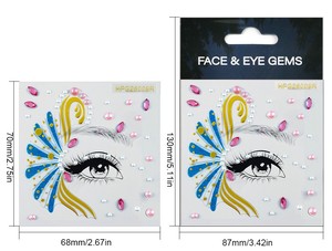 <span class=keywords><strong>Strass</strong></span> autocollants en forme de visage de cygne, paillettes imperméables pour festival de musique, rave, <span class=keywords><strong>maquillage</strong></span> de scène - Product Image 3