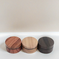 WAWA Vente en gros de broyeur d'herbes en plastique Accessoires pour fumeurs 55mm-2 couches de broyeur d'herbes à grains de bois