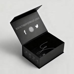 Emballage de boîtes magnétiques en carton rigide de luxe recyclables avec logo personnalisé boîte de papier cadeau pliable avec fermeture magnétique avec insertion en EVA - Product Image 2