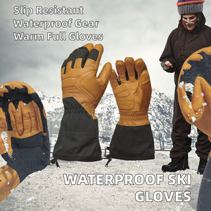 Gants de snowboard pour enfants imperméables et antidérapants en polyester pour l'extérieur en hiver - Product Image 3
