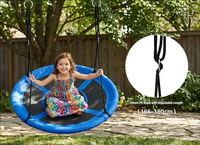 Balançoire ronde robuste de 40 pouces, balançoire nid suspendue réglable avec cordes pour enfants et adultes, pour jardin et aire de jeux extérieure
