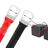 Kabel Baterai Fleksibel Shirbly 2/0 AWG 5/16 Lugs Tembaga OFC Murni untuk Inverter Pengelasan 600V, Otomotif, Solar, RV, Sepeda Motor