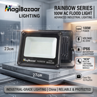 Projecteur LED étanche IP65 en aluminium 100W 400W à montage mural pour stade, jardin, aménagement paysager, certifié CE/FCC/RoHS, haute luminosité