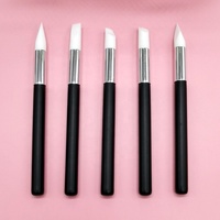 Outils de manucure, art des ongles, vernis à ongles, sculpture, gel UV, pinceau de construction, grande taille, pinceau en silicone blanc pour l'art des ongles